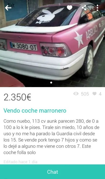 Vendo Coche Marronero Meme Subido Por Chuche Memedroid