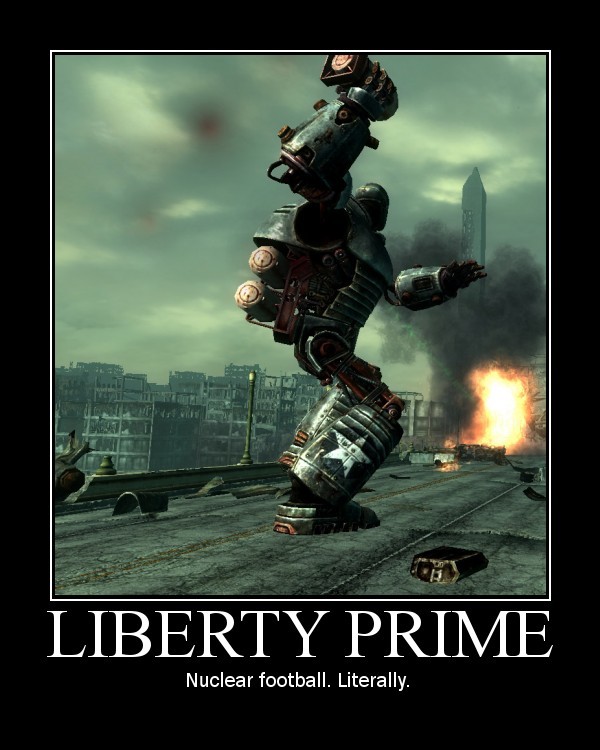 Enjoy the meme 'LIBERTY PRIME IS ONLINE!' uploaded by Equestrian_...