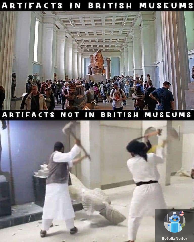 "criticas al museo británico por robar piezas hasta que.....", subido por markosaztersickboy desde el servidor Fake Japon - meme