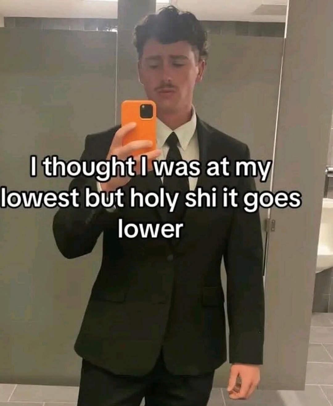 thought i hit rock bottom but surprise—there’s a basement - meme
