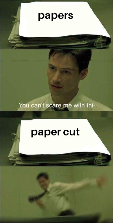 Paper cuts - meme