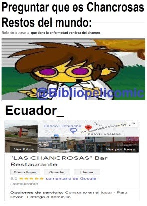 En Ecuador Chancrosas son papas fritas - meme
