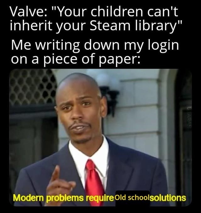 Old school solutions - meme
