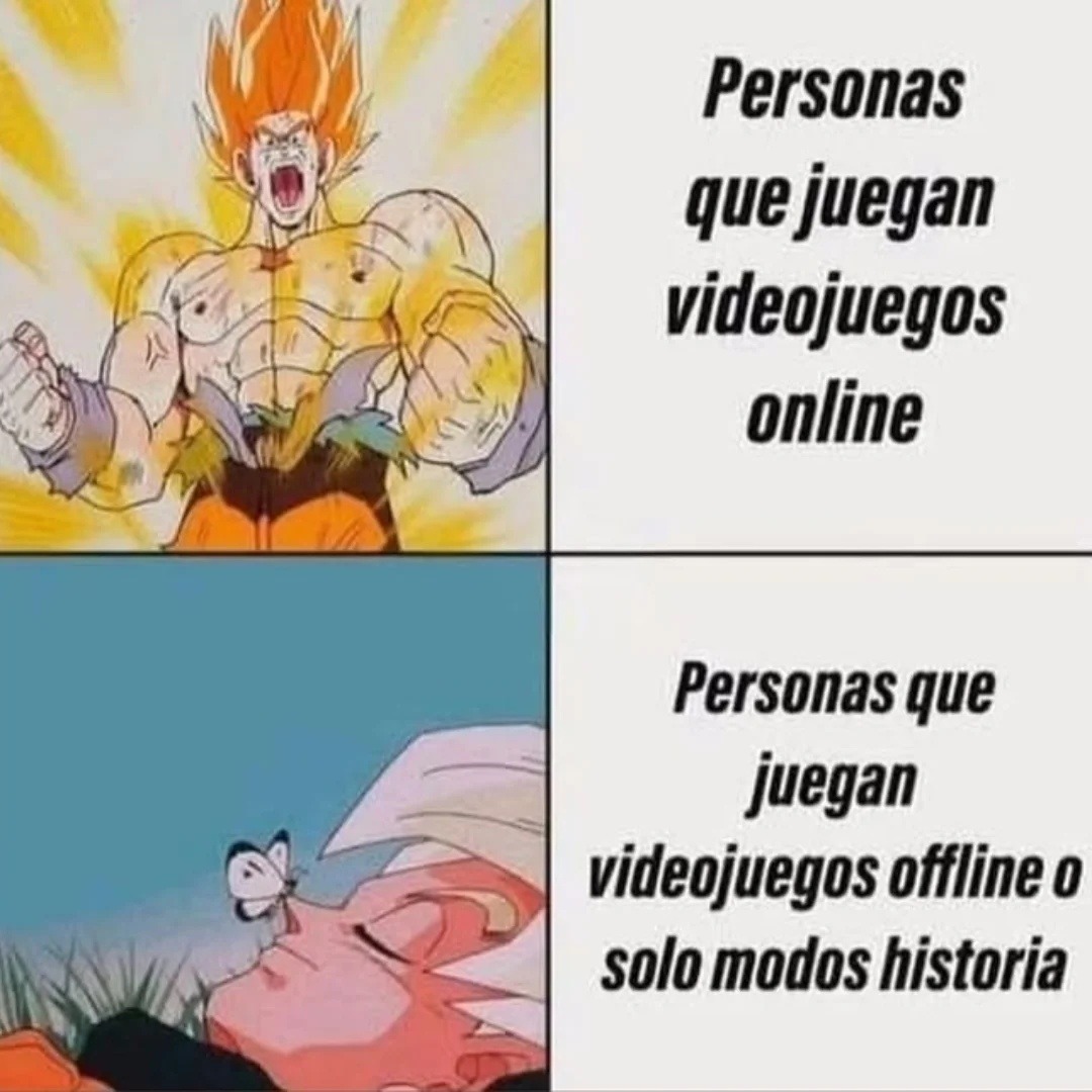Gamers online vs los que juegan modo historia nomás - meme
