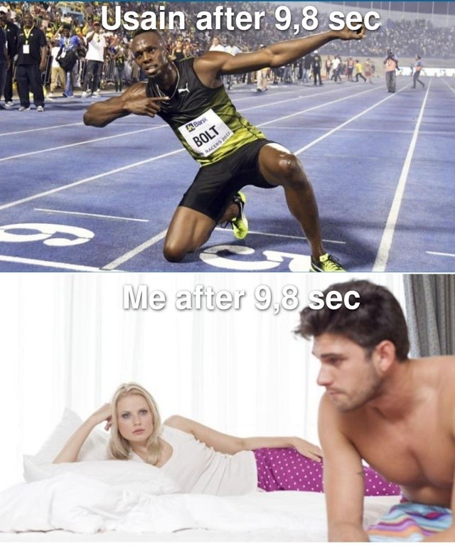 I could even beat Usain - meme