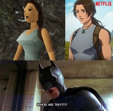 Netflix' Lara Croft adaptation - meme
