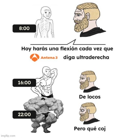 Meme de antena 3 diciendo ultraderecha