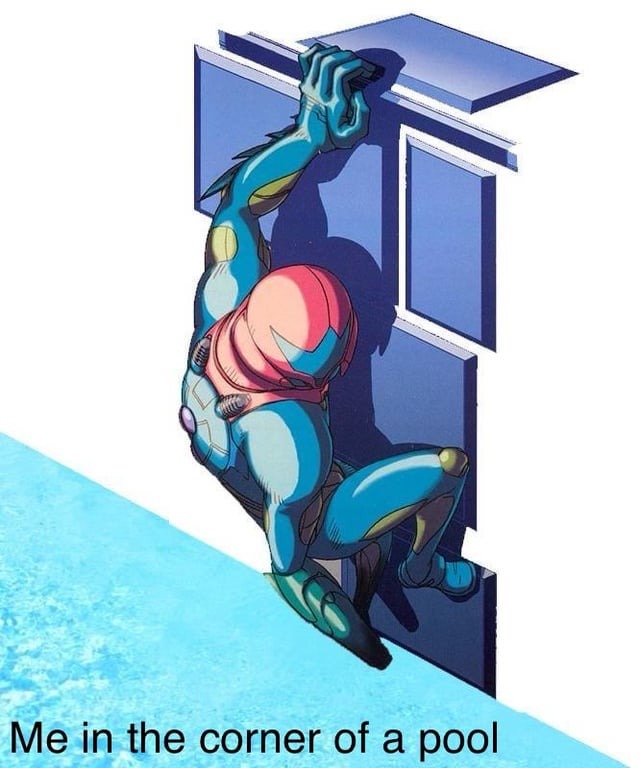 me in the corner of a pool - meme