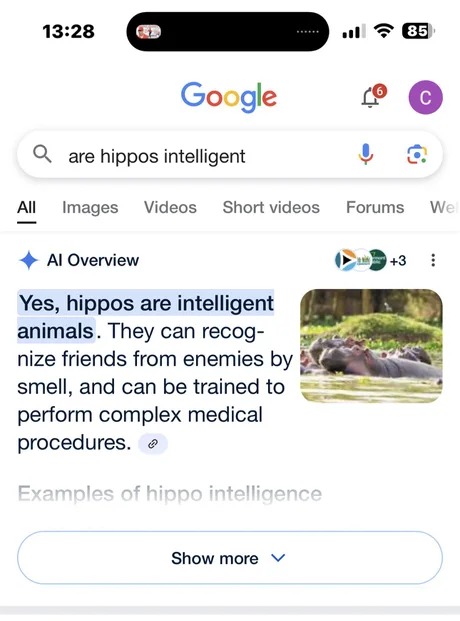 damn i didn't know hippos were this intelligent - meme