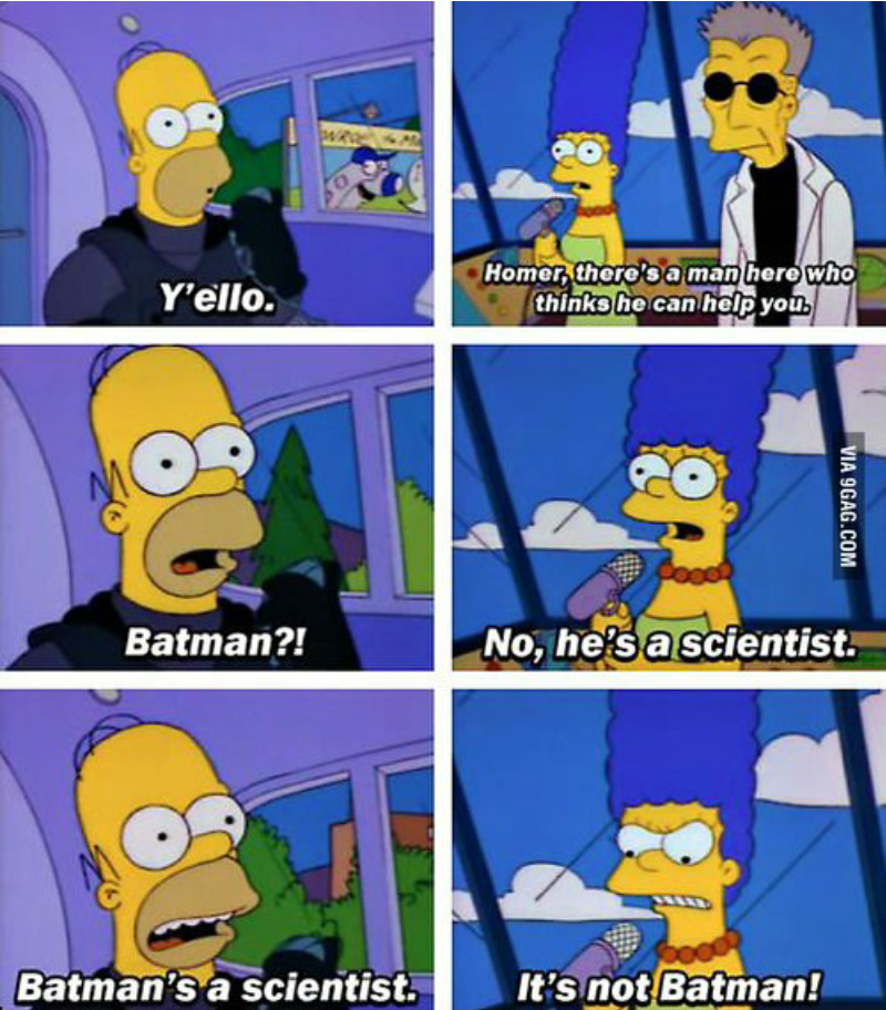 Simspon vs batman - meme