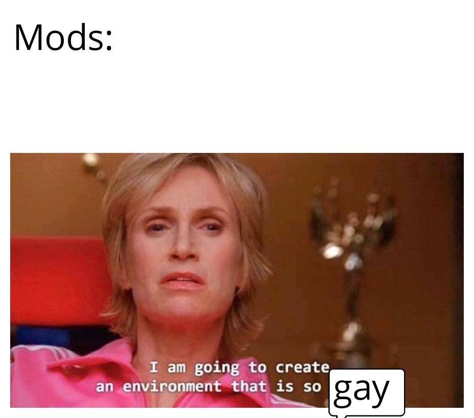 Mods be gay - meme
