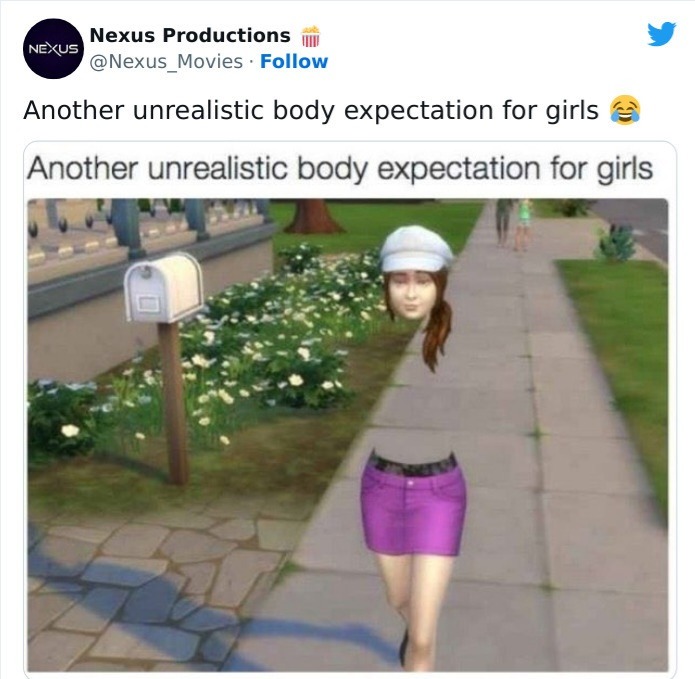 Another unrealistic body expectation for girls - meme