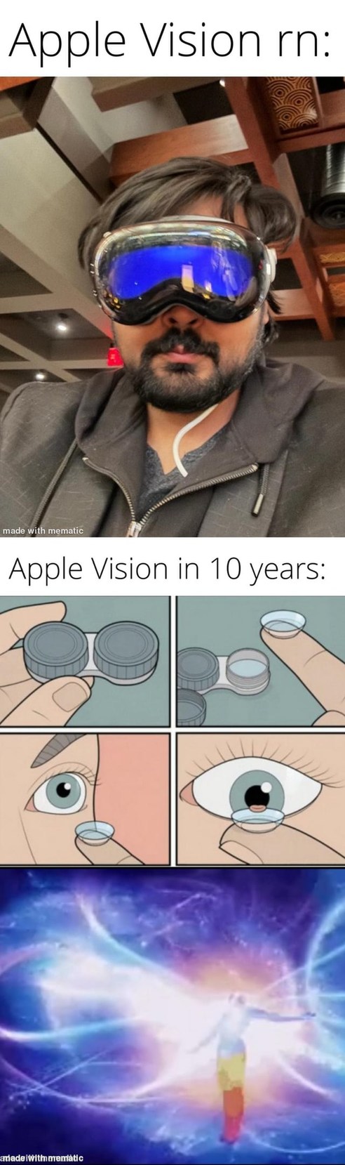 Vision pro in 10 years - meme