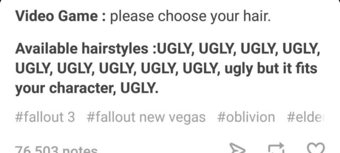 Video game hairstyles: pick your flavor of ugly - meme
