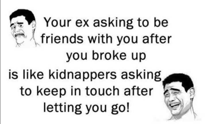 Id prefer knowing the kidnapper than dealing with my exes shit - meme
