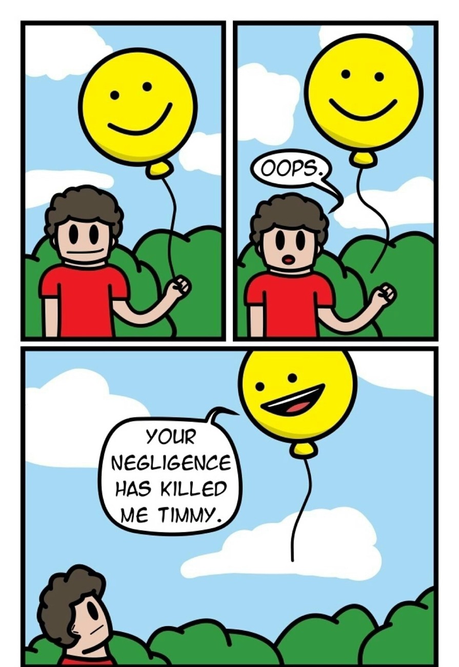 The balloon looks happy to die though - meme