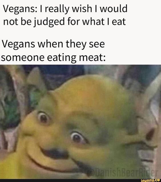 vegans are gay - meme