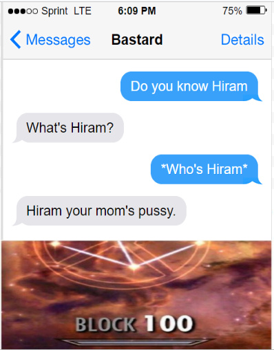 Hiram was Ulysses S. Grant's name before it was messed up when he applied for West Point - meme