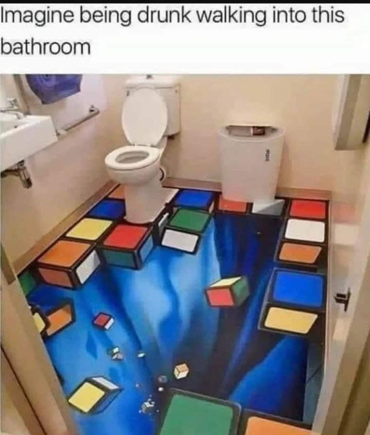 Special floor painting - meme