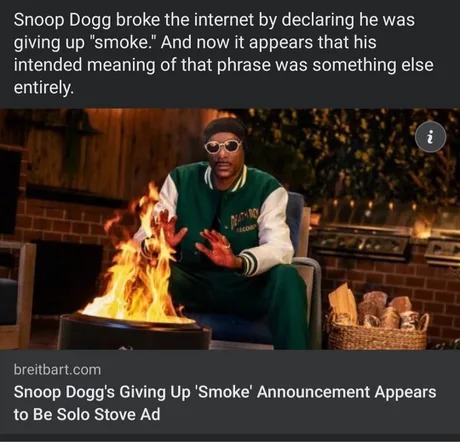 Snoop Dogg broke the internet - meme