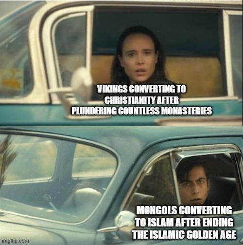 Religion change in history - meme