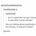 Taking a prostitute with glasses to the movies in france
