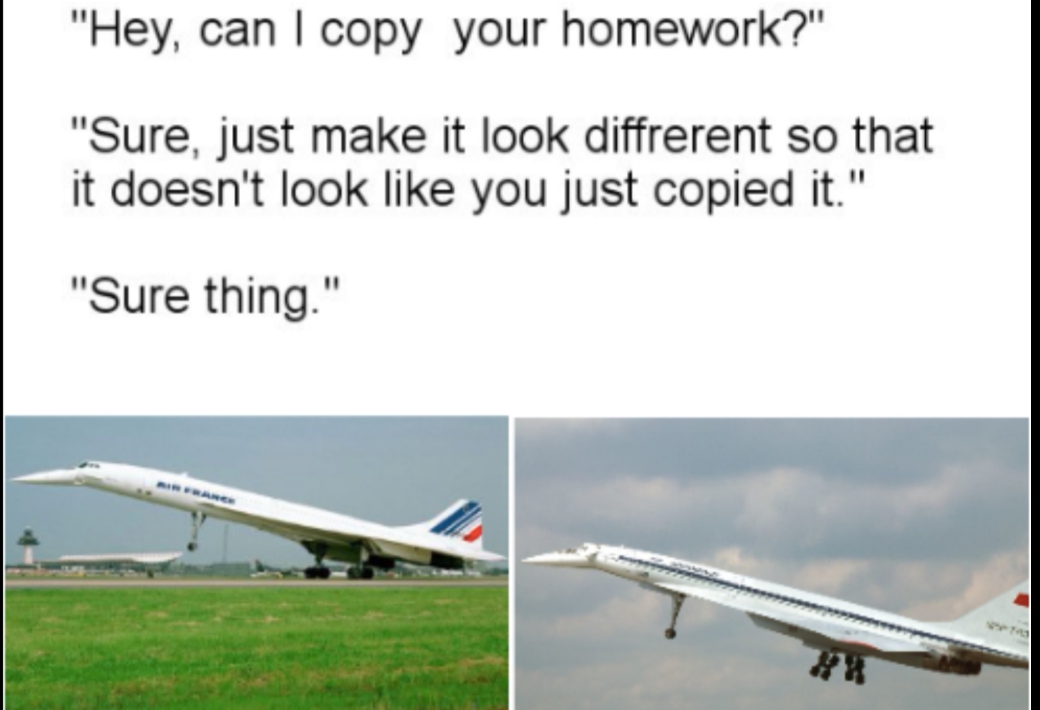 Can I copy your homework - meme