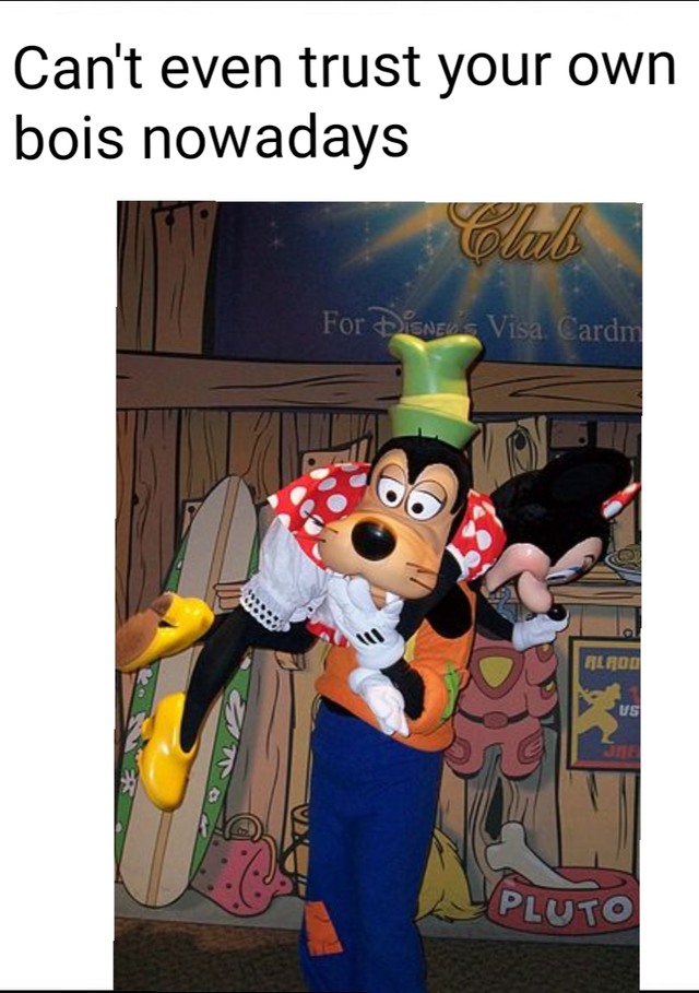 When Mickey out on a business trip(I make my own memes)
