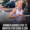 Scottish ultramarathon runner Joasia Zakrzewski has been disqualified from the GB Ultras Manchester to Liverpool race for using a car during the event.