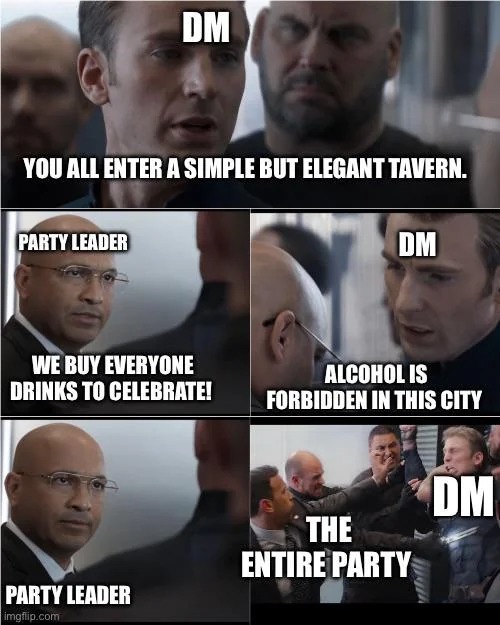 Alcohol is forbidden - meme