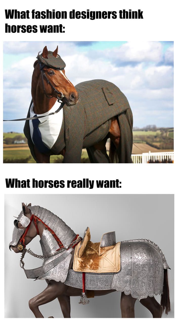 Horses want to Deus Vult - meme