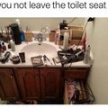 Leave the toilet seat
