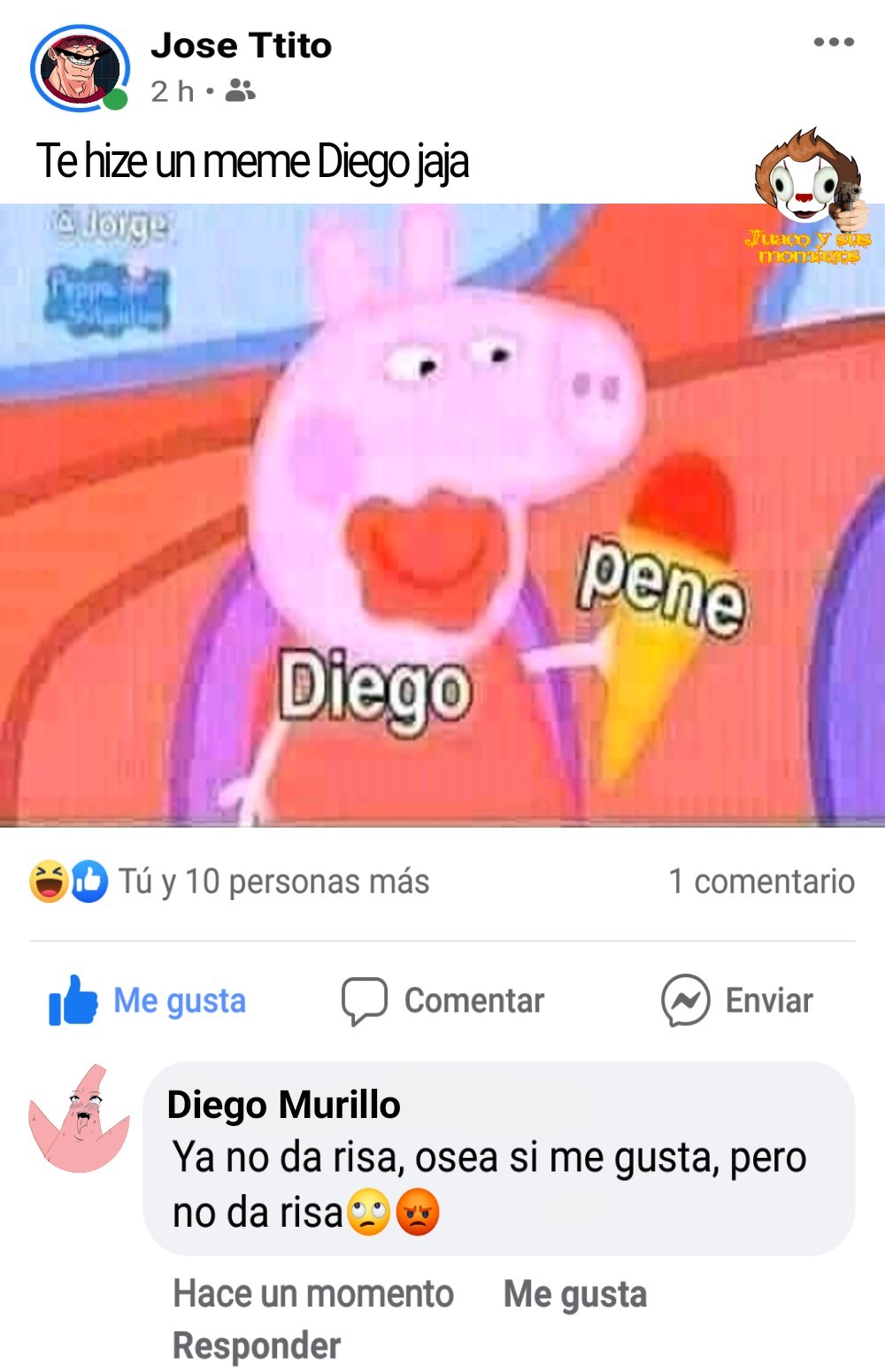 Mi amigo Diego es joto - meme