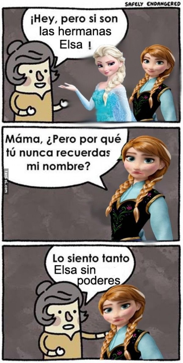 Elsa sin poderes - meme