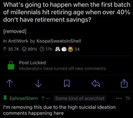 dark millennials retirement meme