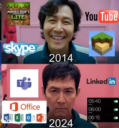 life 10 years ago vs now - meme