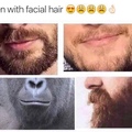 Men with facial hair