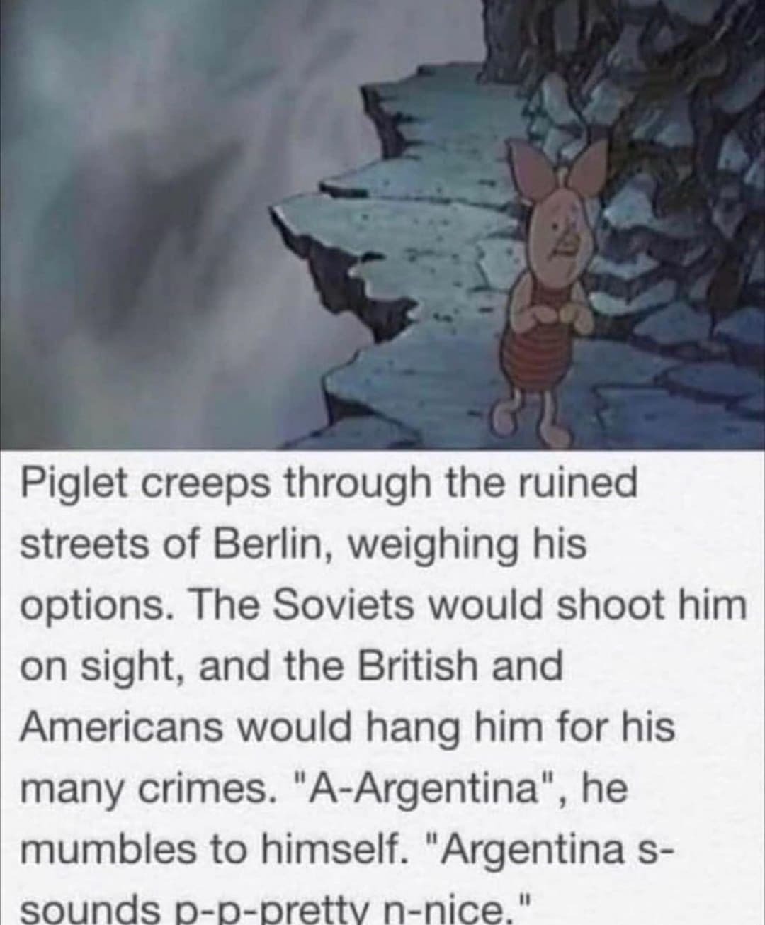 hitler is alive in argentina - meme