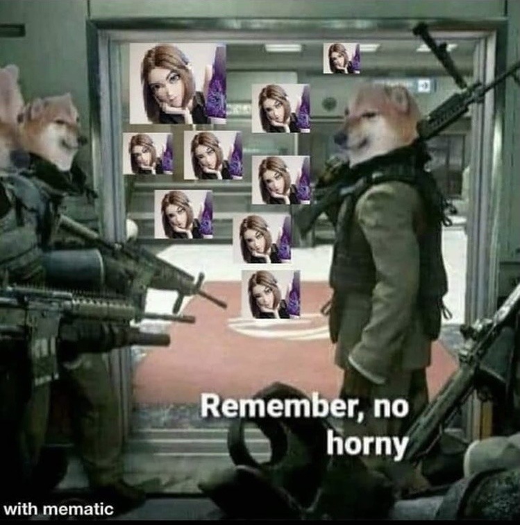 No horny - meme