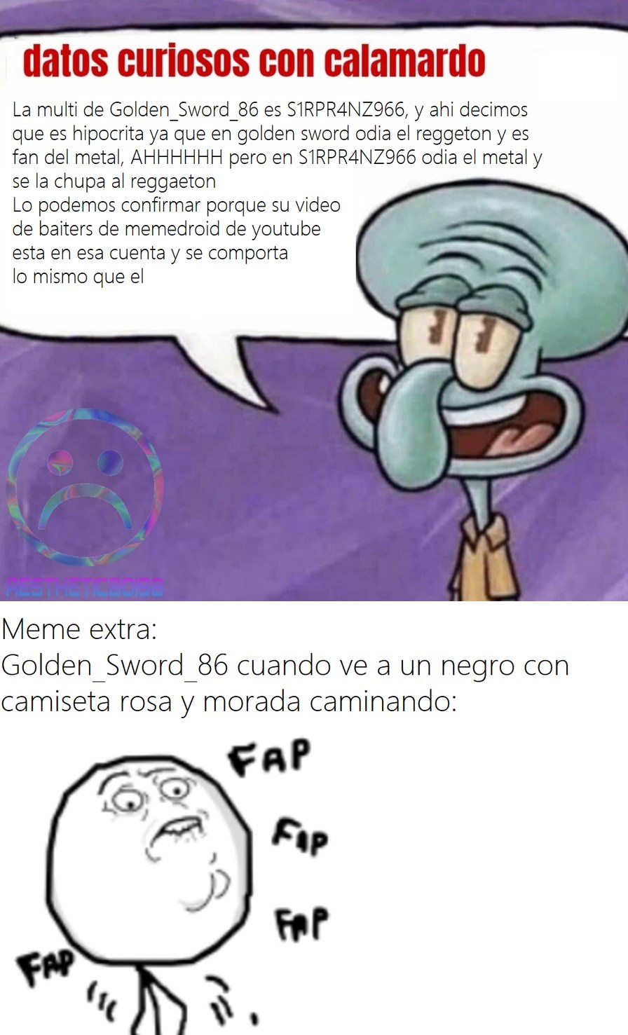 El segundo meme es que golden sword es fan de animan studios en secreto