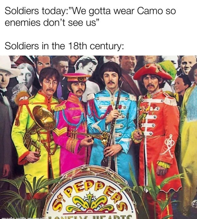 Soldiers in the 18th century - meme