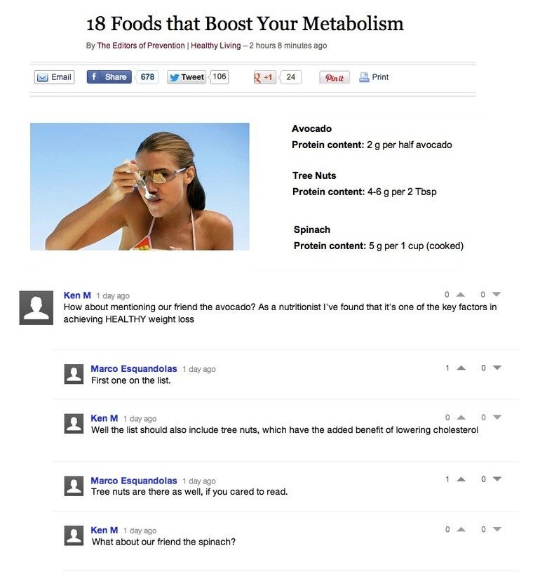 Where the list of 18 foods to boost your metabolism? I don't see it.. - meme