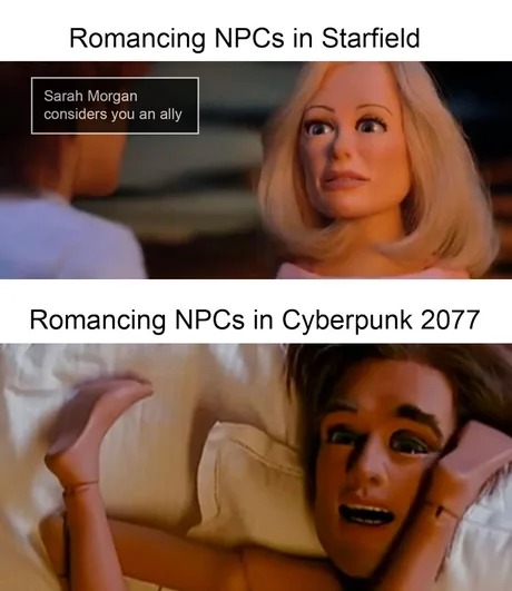 Cyberpunk 2077 vs Starfoeñd - meme