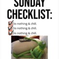 Sunday checklist meme