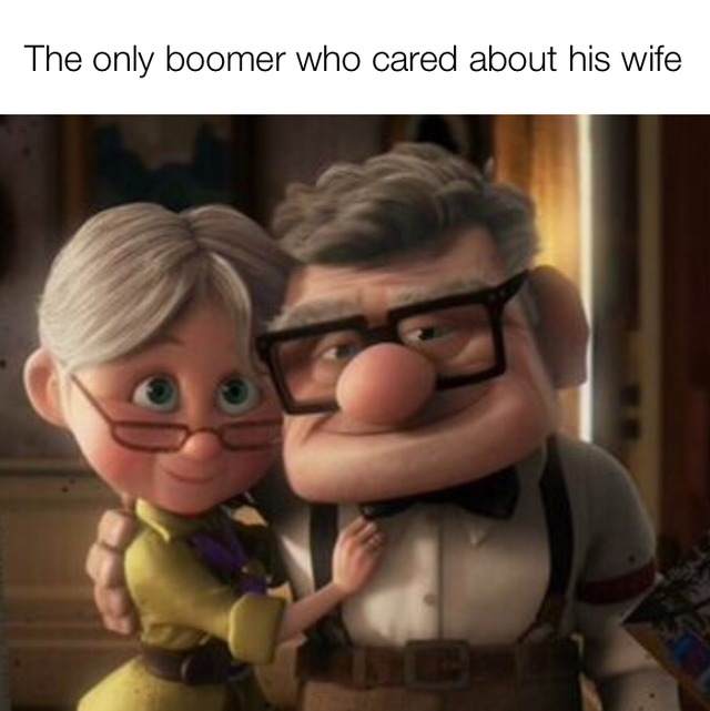 The only boomer who cared about his wife - meme
