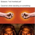 Cavemen deciding