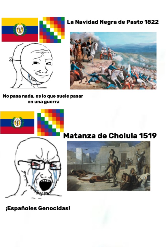 La lógica de los indígenistas y los bolivaristas: - meme