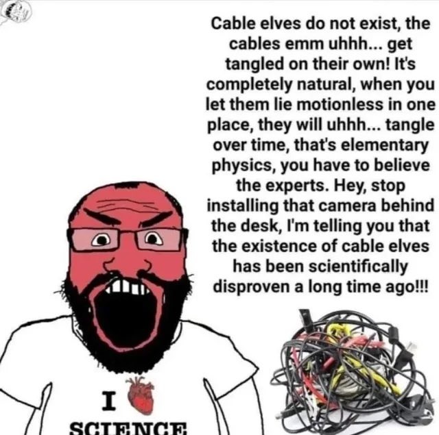 dongs in a cable - meme