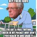 Free tuition if you grab his stimulus package....