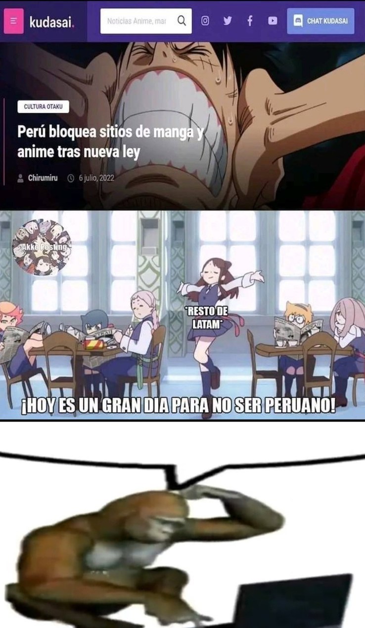 Como si tener anime fuera una maravilla - meme